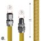 Flextron Gas Line Hose 5/8'' O.D.x48'' Len 1/2" FIPxMIP Fittings Yellow Coated Stainless Steel Flexible FTGC-YC12-48C - alternate 5